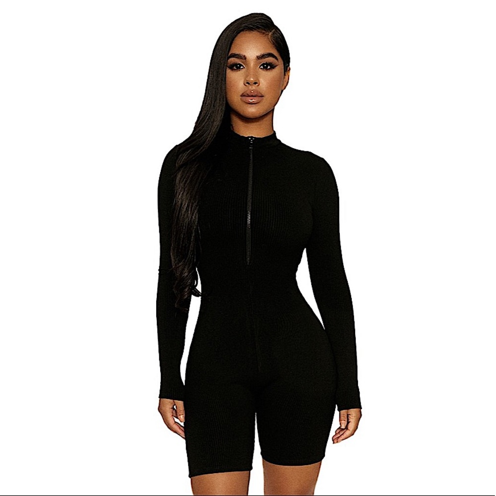 Naked Wardrobe WON'T U ZIP IT SNATCHED ROMPER